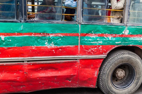 Дака Бангладеш Ноября 2016 Года Вид Сильно Поврежденного Автобуса Дакке — стоковое фото