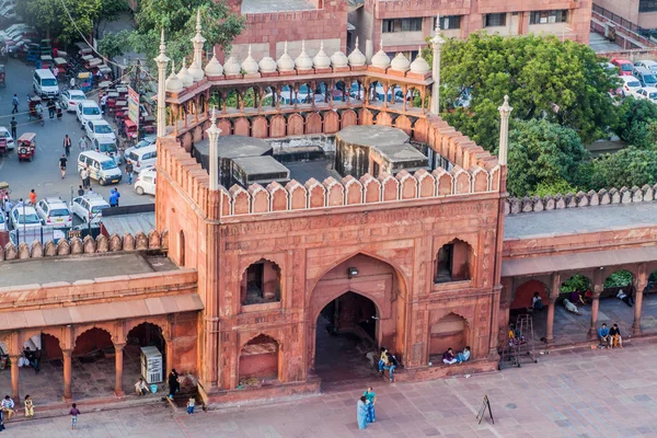 Індія Жовтня 2016 Ворота Джама Масджид Мечеть Центрі Делі Індія — стокове фото