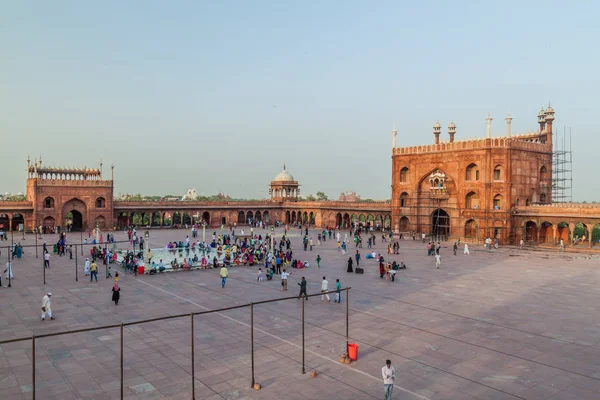 Індія Жовтня 2016 Дворі Джама Масджид Мечеть Центрі Делі Індія — стокове фото