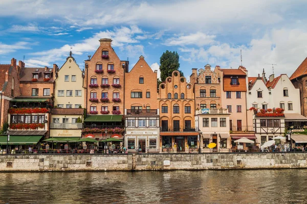 Gdansk Poland September 2016 Riverside Houses Motlawa River Gdansk Poland — Stock Photo, Image