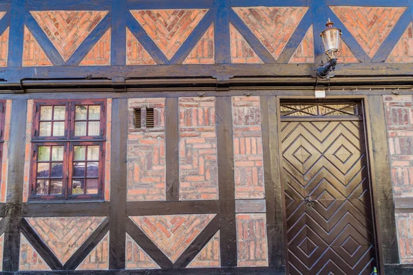 Wszystko Pół Noclegowy Średniowieczny Dom Malmo Szwecja — Zdjęcie stockowe