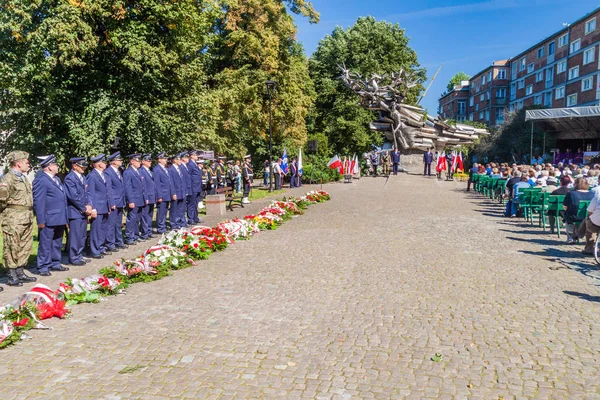 Gdansk Polonia Settembre 2016 Commemorazione Della Difesa Delle Poste Polacche — Foto Stock