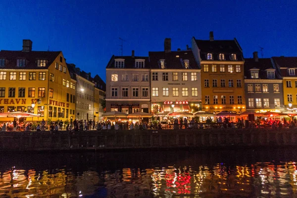 Κοπεγχάγη Δανία Αυγούστου 2016 Βράδυ Πανόραμα Της Αρχιτεκτονικής Συνοικία Nyhavn — Φωτογραφία Αρχείου