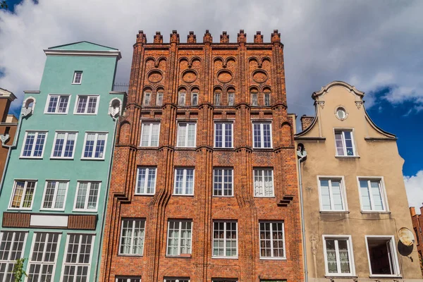 Gdansk Polonya Eski Evleri — Stok fotoğraf