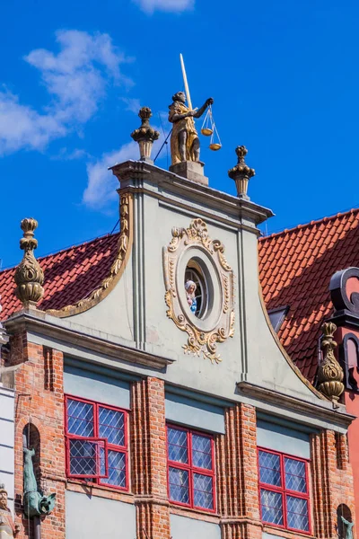 Panienka Okienka Una Mujer Desde Ventana Gdansk Polonia —  Fotos de Stock