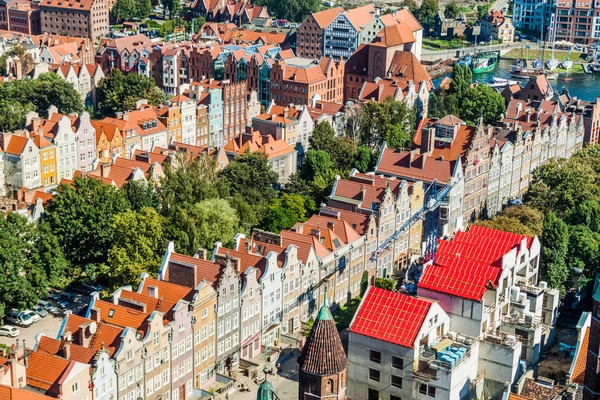 Вид Воздуха Гданьск Польша Снято Башни Церкви Святой Марии — стоковое фото