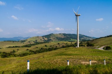 Wind power plant in Tilaran mountains in Costa Rica clipart