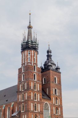 St Mary Kilisesi Pazar Meydanı, Krakow, Polonya