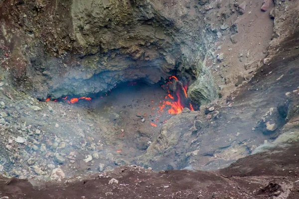 Molten Lava Telica Volcano Crater Nicaragua — Stock Photo, Image