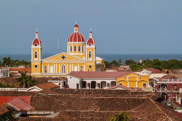 Εξωτερικό Του Όμορφο Καθεδρικό Ναό Της Γρανάδας Νικαράγουα — Φωτογραφία Αρχείου