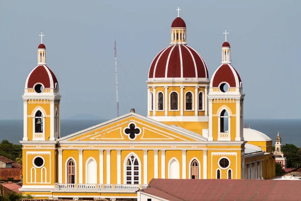 Exterior Beautiful Cathedral Granada Nicaragua — Stock Photo, Image