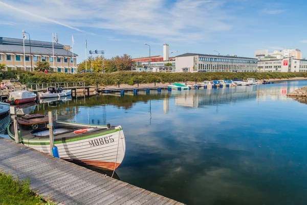 Malmo Sweden August 2016 Piers Boats Malmo Sweden — Stock Photo, Image