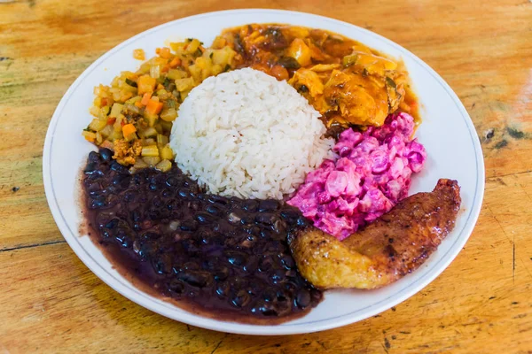 Casado Typical Meal Costa Rica — Stock Photo, Image