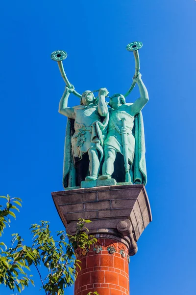 Copenhagen Denemarken Augustus 2016 Lur Aanjagers Standbeeld Het Plein Van — Stockfoto