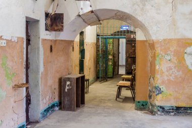 Tallinn, Estonya - 23 Ağustos 2016: İç Patarei (eski deniz kale ve cezaevi) Tallinn, Estonya.
