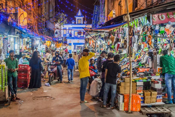 Kolkata Inde Octobre 2016 Vue Nuit Nouveau Marché Dans Centre — Photo