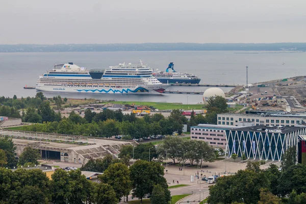 Tallinn Estland August 2016 Luftaufnahme Des Hafens Tallinn Estland — Stockfoto