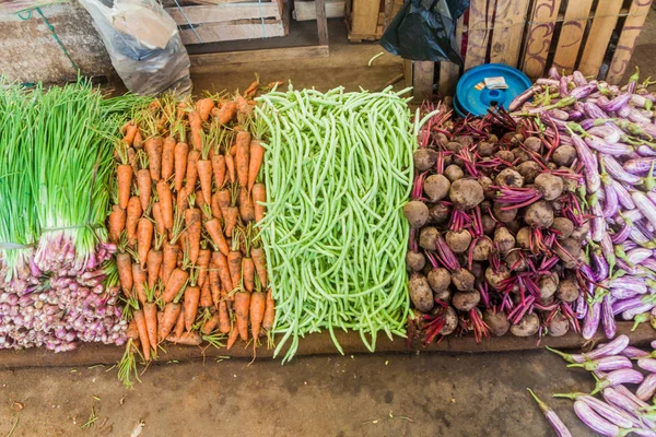 Stapels Van Groenten Bij Federatie Van Self Werknemers Markt Colombo — Stockfoto