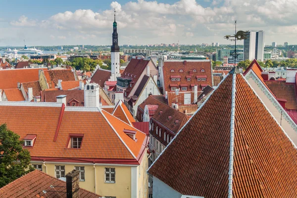 Telhados Cidade Velha Tallinn Estónia — Fotografia de Stock