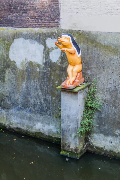 Den Bosch Niederlande August 2016 Schwein Nonne Statue Den Bosch — Stockfoto