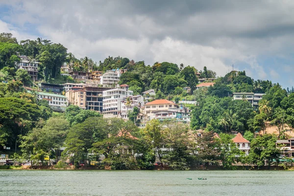 Bogambara See Und Häuser Abhängen Kandy Sri Lanka — Stockfoto