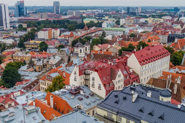 Flygfoto Över Gamla Stan Tallinn Estland — Stockfoto