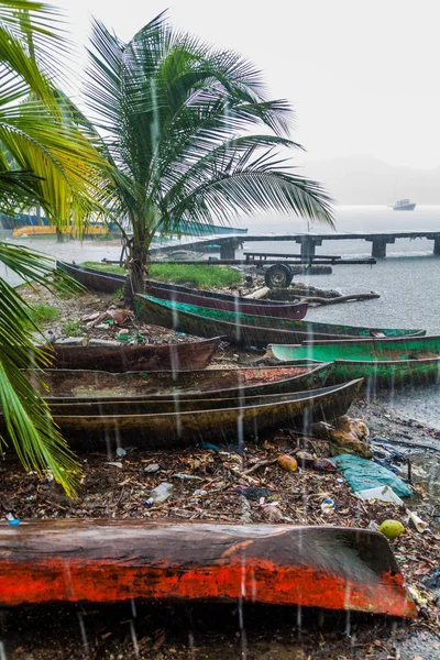 Fishing Boats Portobelo Village Panama — Stock Photo, Image