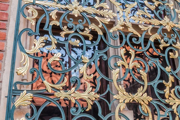 Decorative Window Bars Collegium Maius Great College Courtyard Jagellonian University — Stock Photo, Image