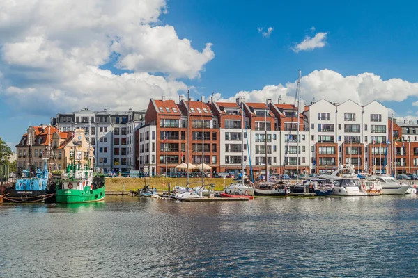 Gdansk Polonia Septiembre 2016 Yates Puerto Río Motlawa Gdansk Polonia — Foto de Stock