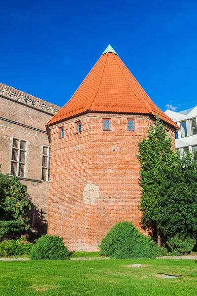 Bakstenen Toren Oude Binnenstad Van Gdansk Polen — Stockfoto