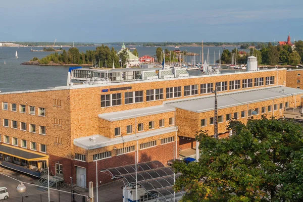 Helsingfors Finland Augusti 2016 Helsingfors Hamn Byggnad Centrala Helsingfors — Stockfoto