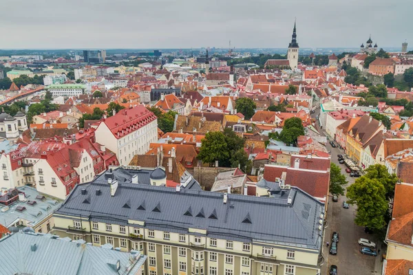 Вид Висоти Старого Міста Таллінн Естонія — стокове фото