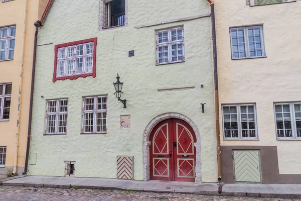 Tallinn Estonya Eski Kasabasında Ortaçağ Evi — Stok fotoğraf