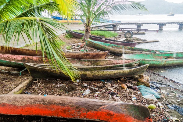 Łodzie Rybackie Portobelo Wieś Panama — Zdjęcie stockowe