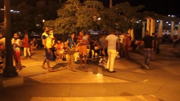 Santiago Cuba Cuba Şubat 2016 Yaya Bölgesi Plaza Marte Meydanı — Stok video