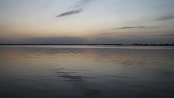 Vista do pôr do sol de um mar — Vídeo de Stock