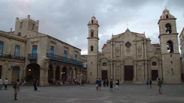 Katedralen i San Cristobal — Stockvideo