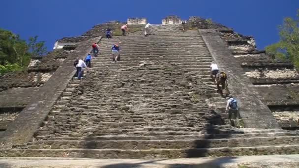 Lépcső, Talud-Tablero-templom — Stock videók