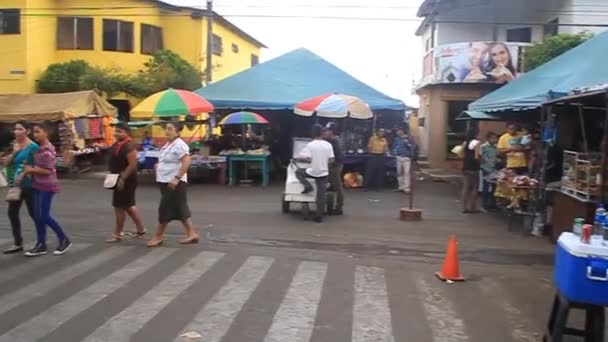 Pasar warung di Juayua — Stok Video