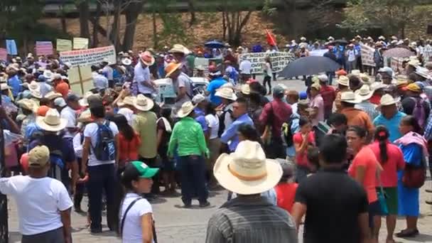 Indigenii protestează împotriva mineritului — Videoclip de stoc