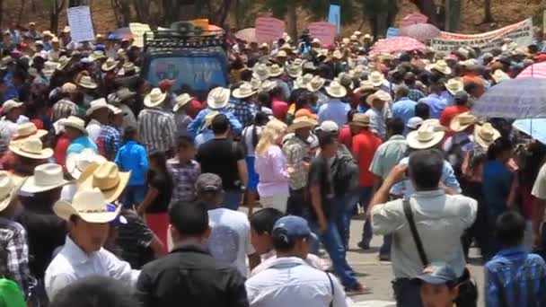 Le popolazioni indigene protestano contro l'estrazione mineraria — Video Stock