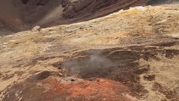 Fumarole Cerro Negro Vulkaan Nicaragua — Stockvideo