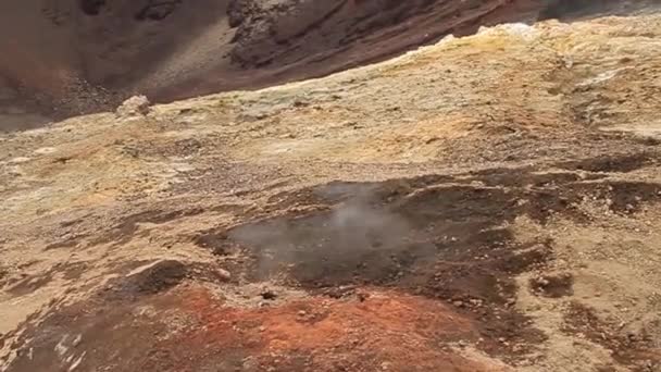 Fumarole Vulcano Cerro Negro Nicaragua — Video Stock