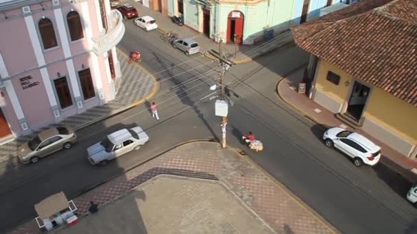 Vue aérienne d'une intersection — Video