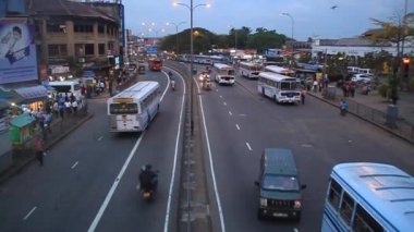 Bir trafik gece görünümü