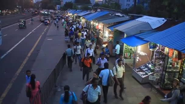 Night view of a traffic — Stock Video