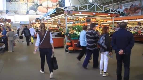 リガ中央市場の内部 — ストック動画