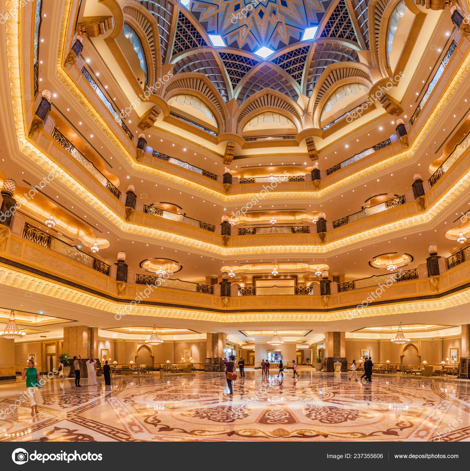 Abu Dhabi Uae March 2017 Interior Emirates Palace Hotel Abu