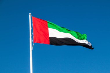 Abu Dhabi Birleşik Arap Emirlikleri bayrak direğine bayrağı