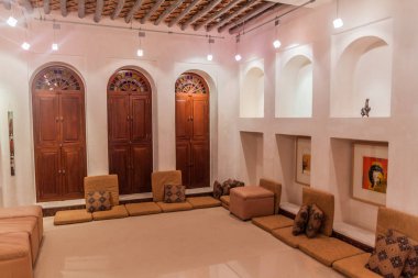 Muharraq, Bahreyn - 14 Şubat 2017: İç Nuzul Konuk evi Muharraq, Bahreyn